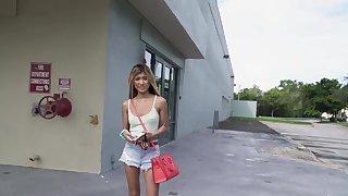 Sexy Asian amateur Clara Trinity gets into the van to ride a dick